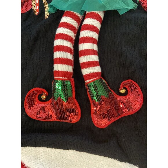 KELA ELF UGLY LONG CHRISTMAS SWEATER UNISEX X-LARGE - Picture 4 of 14